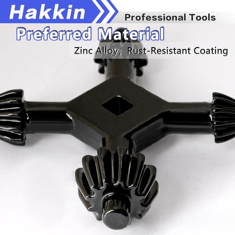 Hakkin 2Pcs 4 in 1 Drill Chuck Key Hand Drill Chuck Wrench, 1/4”, 3/8”, 1/2”, 5/8”, 3/4”, 1” Universal Chuck Key Power Drilling Tool for Home Improvement Repair Tools (Size L+S1) - Image 5